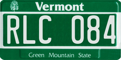 VT license plate RLC084