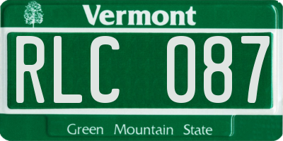 VT license plate RLC087