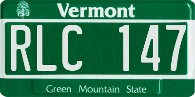 VT license plate RLC147