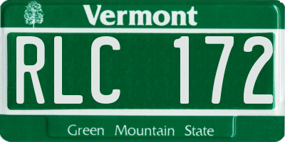 VT license plate RLC172
