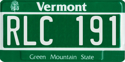 VT license plate RLC191