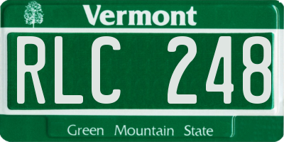 VT license plate RLC248
