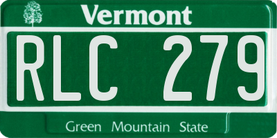 VT license plate RLC279