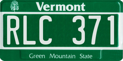 VT license plate RLC371