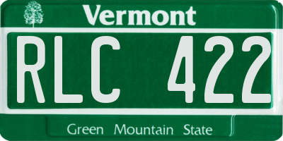 VT license plate RLC422