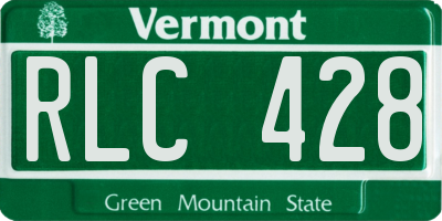VT license plate RLC428