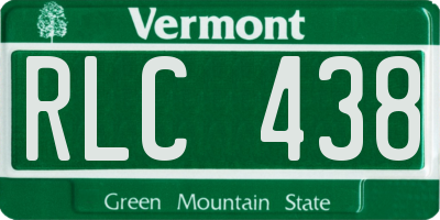 VT license plate RLC438