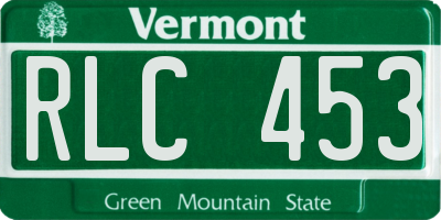 VT license plate RLC453