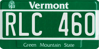 VT license plate RLC460