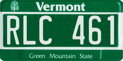 VT license plate RLC461