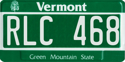 VT license plate RLC468