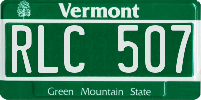 VT license plate RLC507