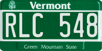VT license plate RLC548