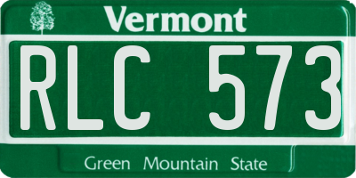 VT license plate RLC573