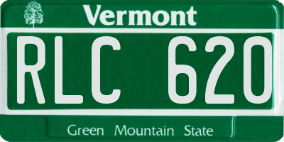 VT license plate RLC620