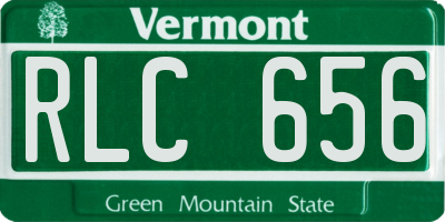 VT license plate RLC656