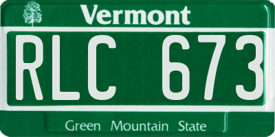 VT license plate RLC673
