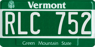 VT license plate RLC752