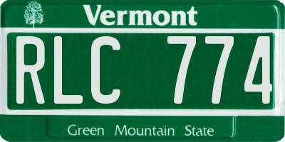 VT license plate RLC774