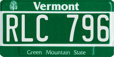 VT license plate RLC796