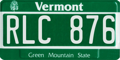 VT license plate RLC876