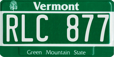 VT license plate RLC877