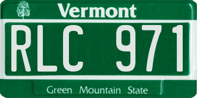 VT license plate RLC971