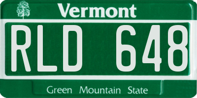 VT license plate RLD648