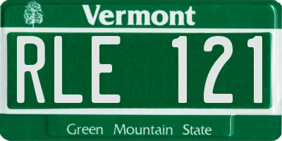 VT license plate RLE121