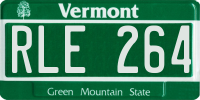VT license plate RLE264