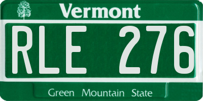 VT license plate RLE276