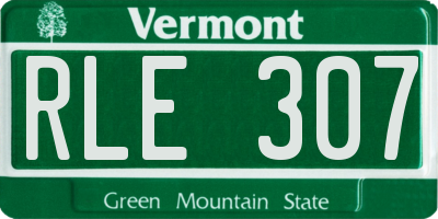 VT license plate RLE307
