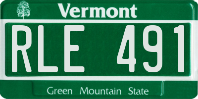 VT license plate RLE491