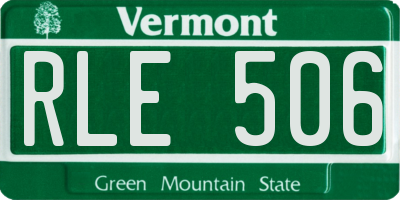 VT license plate RLE506