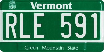 VT license plate RLE591