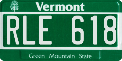 VT license plate RLE618