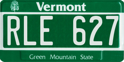 VT license plate RLE627