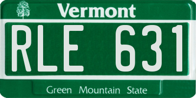 VT license plate RLE631