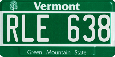 VT license plate RLE638