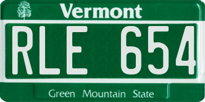VT license plate RLE654