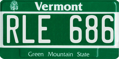 VT license plate RLE686