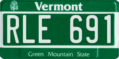 VT license plate RLE691