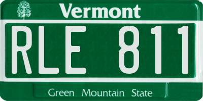 VT license plate RLE811
