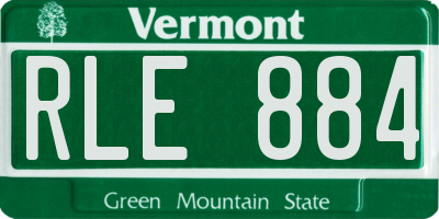 VT license plate RLE884