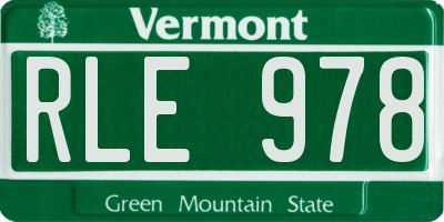 VT license plate RLE978