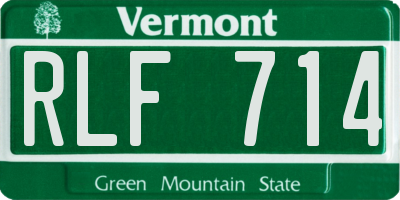 VT license plate RLF714