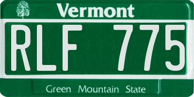 VT license plate RLF775