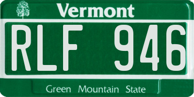 VT license plate RLF946