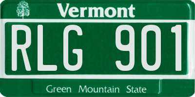 VT license plate RLG901