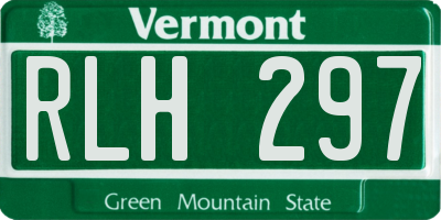 VT license plate RLH297